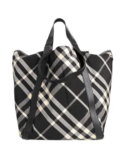 BURBERRY BURBERRY MAN HANDBAG BLACK SIZE - POLYESTER, COTTON, CALFSKIN