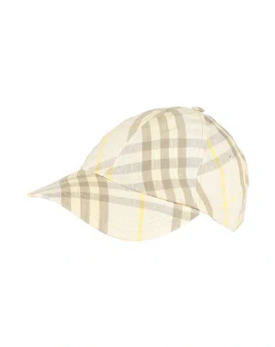 Burberry Man Hat Beige Size M Linen In Neutral