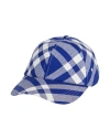 Burberry Check Wool-blend Baseball Cap In Blue