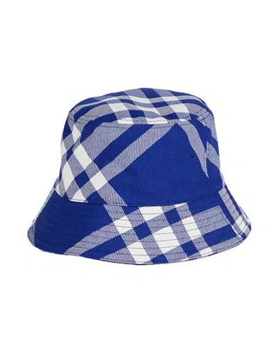 Burberry Check Wool-blend Bucket Hat In Blue