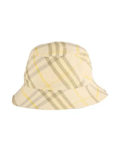 Burberry Man Hat Cream Size 7 ⅛ Linen In Neutral