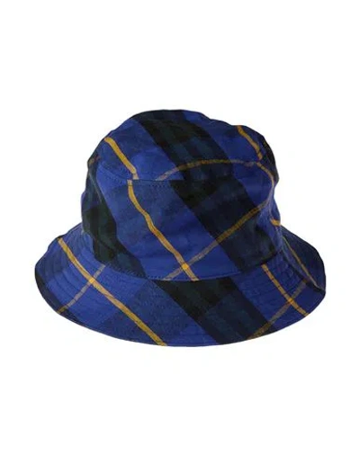 Burberry Man Hat Navy Size 7 ⅛ Linen In Blue