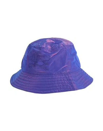 Burberry Man Hat Purple Size M Polyamide, Polyester