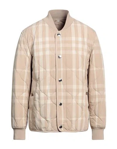 Burberry Man Jacket Beige Size L Polyamide