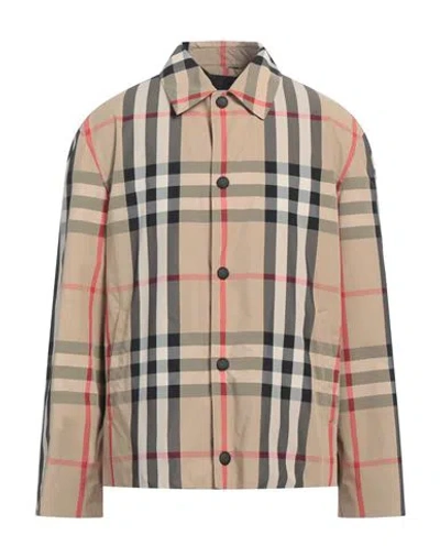 BURBERRY BURBERRY MAN JACKET BEIGE SIZE M POLYAMIDE