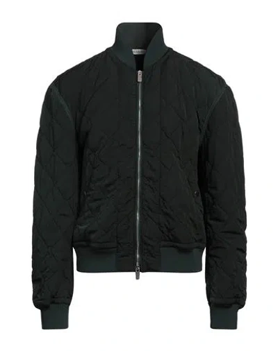 Burberry Prorsum Man Jacket Dark Green Size L Polyamide, Polyester, Elastane