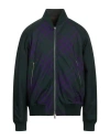 Burberry Check Reversible Bomber Jacket In Black