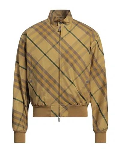 BURBERRY BURBERRY MAN JACKET MILITARY GREEN SIZE 42 COTTON