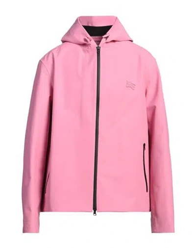 Burberry Man Jacket Pink Size L Cotton, Polyamide
