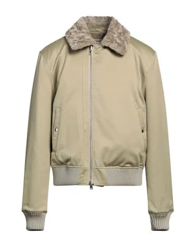 Burberry Bomber-style Coat With Plush Collar In Green