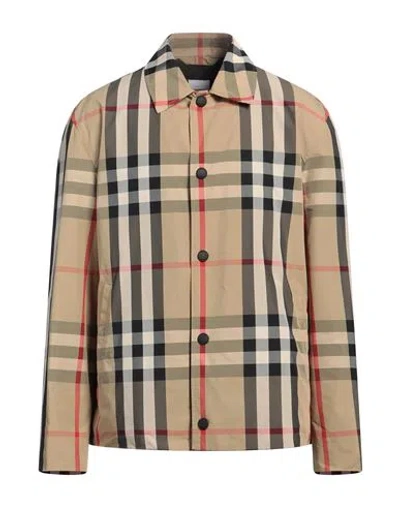 BURBERRY BURBERRY MAN JACKET SAND SIZE XL POLYAMIDE