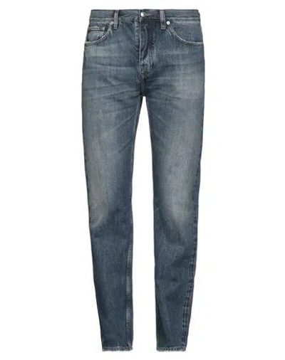 Burberry Man Jeans Blue Size 32w-32l Cotton, Calfskin