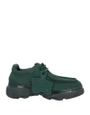 Burberry Man Lace-up Shoes Deep Jade Size 9 Leather In Green