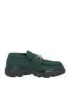 Burberry Man Loafers Dark Green Size 8 Leather In Green