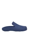 Burberry Men Rubber Slipper With Logo In Blue