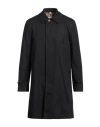 Burberry Man Overcoat & Trench Coat Black Size 40 Cotton In Black
