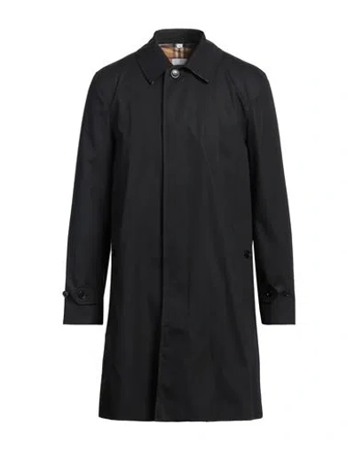 Burberry Man Overcoat & Trench Coat Black Size 40 Cotton