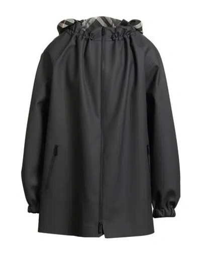 Burberry Man Overcoat & Trench Coat Black Size L Polyester