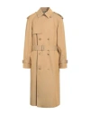 Burberry Man Overcoat & Trench Coat Camel Size 42 Cotton In Beige