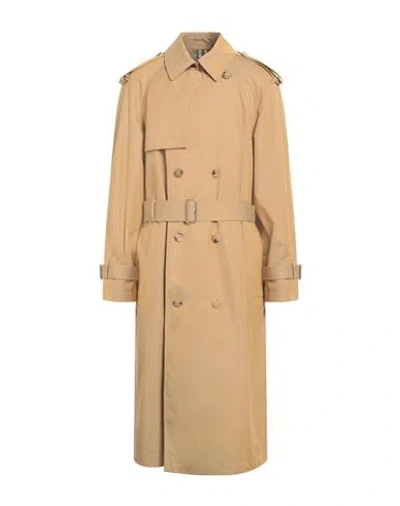 Burberry Man Overcoat & Trench Coat Camel Size 42 Cotton In Beige