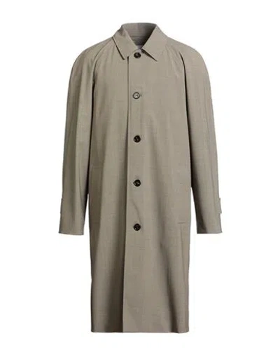 Burberry Man Overcoat & Trench Coat Grey Size 40 Virgin Wool, Elastane In Gray