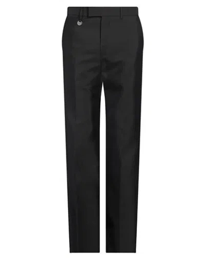 BURBERRY BURBERRY MAN PANTS BLACK SIZE 34 VIRGIN WOOL, SILK