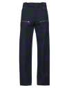 Burberry Check Wool Pants In Green