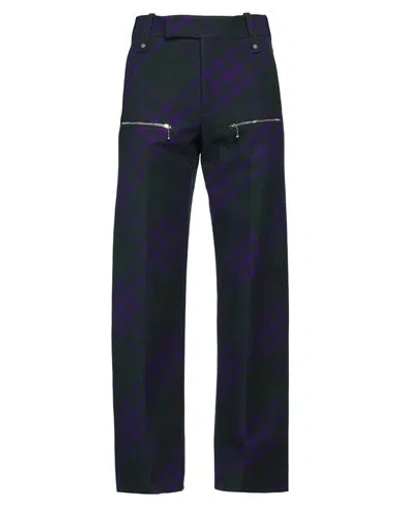 Burberry Check-pattern Wool Trousers In Deep Royal Check