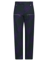 Burberry Check Wool Pants In Green