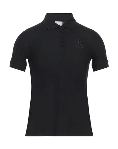 Burberry Man Polo Shirt Black Size S Cotton, Elastane