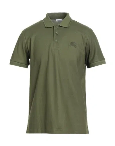 Burberry Man Polo Shirt Military Green Size L Cotton