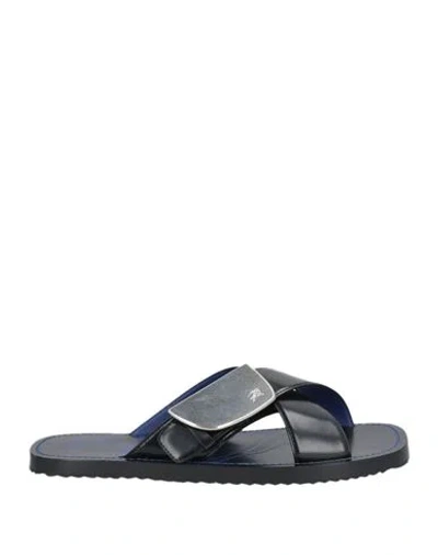 Burberry Man Sandals Black Size 9 Leather
