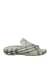 Burberry Man Sandals Light Grey Size 9 Rubber In Gray