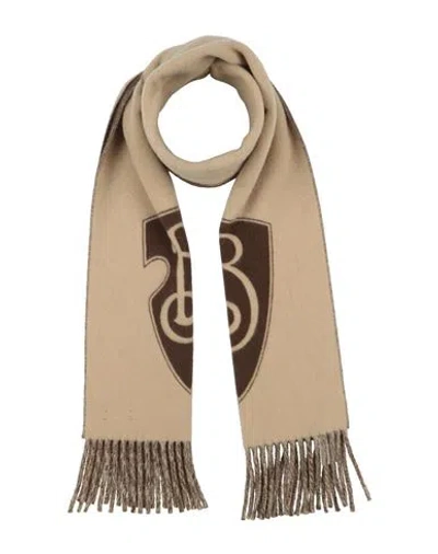 Burberry Man Scarf Beige Size - Wool, Protein Fibre, Cashmere In Sand