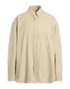 Burberry Man Shirt Khaki Size L Cotton In Neutral
