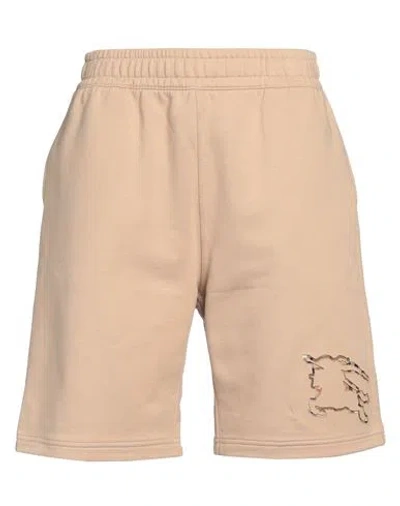 Burberry Man Shorts & Bermuda Shorts Beige Size M Cotton In Brown