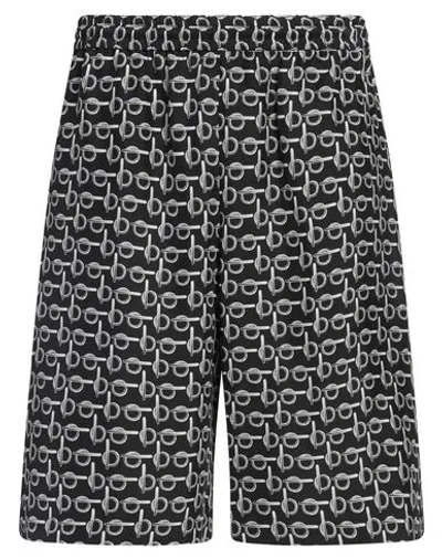 BURBERRY BURBERRY MAN SHORTS & BERMUDA SHORTS BLACK SIZE L SILK