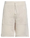 Burberry Man Shorts & Bermuda Shorts Cream Size Xl Cotton, Polyamide, Elastane In White
