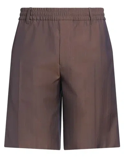 BURBERRY BURBERRY MAN SHORTS & BERMUDA SHORTS DARK BROWN SIZE 36 VIRGIN WOOL