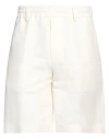 Burberry Tailored Canvas Shorts In Off White