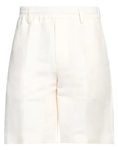 BURBERRY BURBERRY PRORSUM MAN SHORTS & BERMUDA SHORTS OFF WHITE SIZE 32 PAPER, VISCOSE