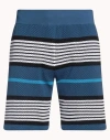 Burberry Man Shorts & Bermuda Shorts Slate Blue Size Xs Polyamide