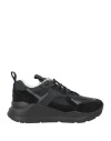 Burberry Man Sneakers Black Size 8 Leather, Textile Fibers In Black