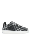 Burberry Man Sneakers Black Size 9 Textile Fibers In Black
