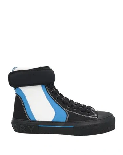 Burberry Man Sneakers Black Size 12 Cotton, Polyester, Polyamide, Elastane