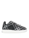 Burberry Man Sneakers Black Size 9 Textile Fibers In Black