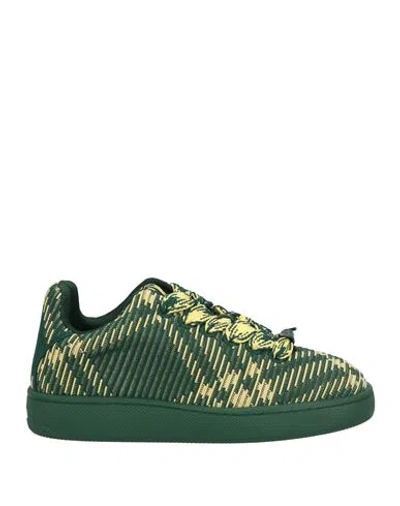 BURBERRY BURBERRY MAN SNEAKERS GREEN SIZE 9 TEXTILE FIBERS