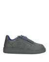 Burberry Man Sneakers Grey Size 9 Calfskin In Gray