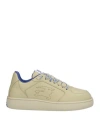 Burberry Man Sneakers Sage Green Size 13 Calfskin In Neutral