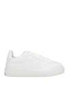 Burberry White Leather Low Top Sneakers In White